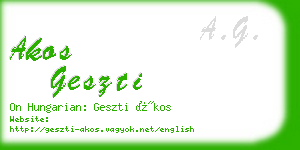 akos geszti business card